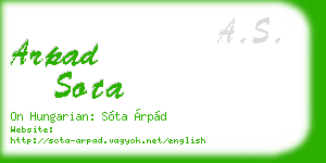arpad sota business card